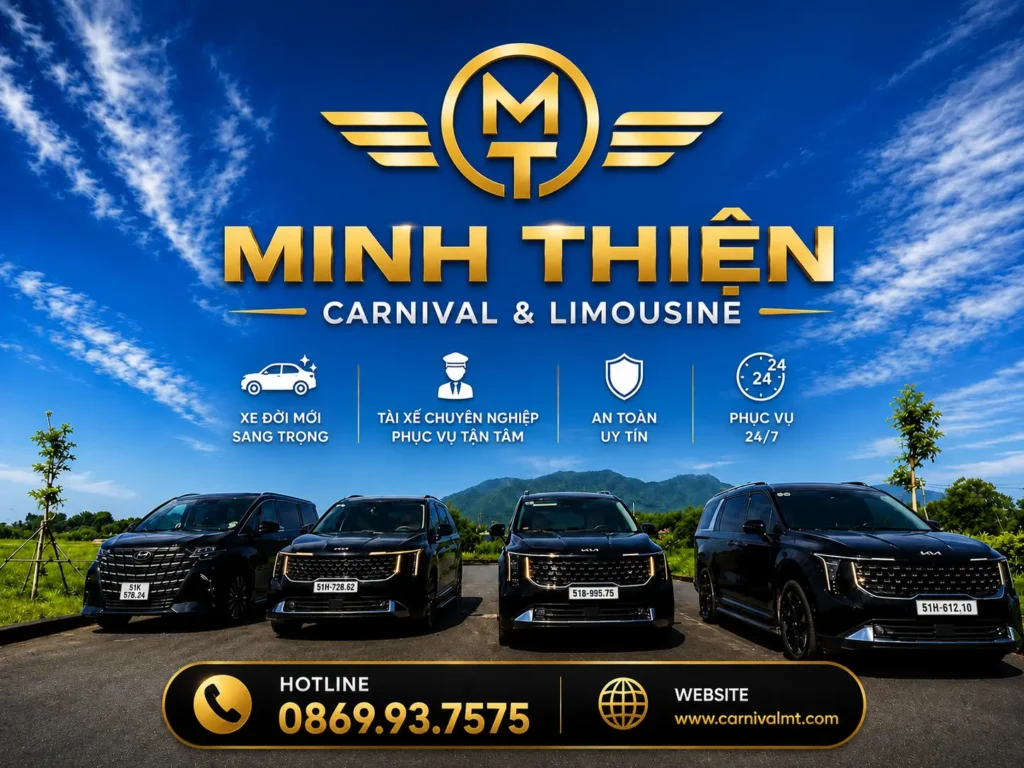 Banner nhà xe minh thiện xe carnival