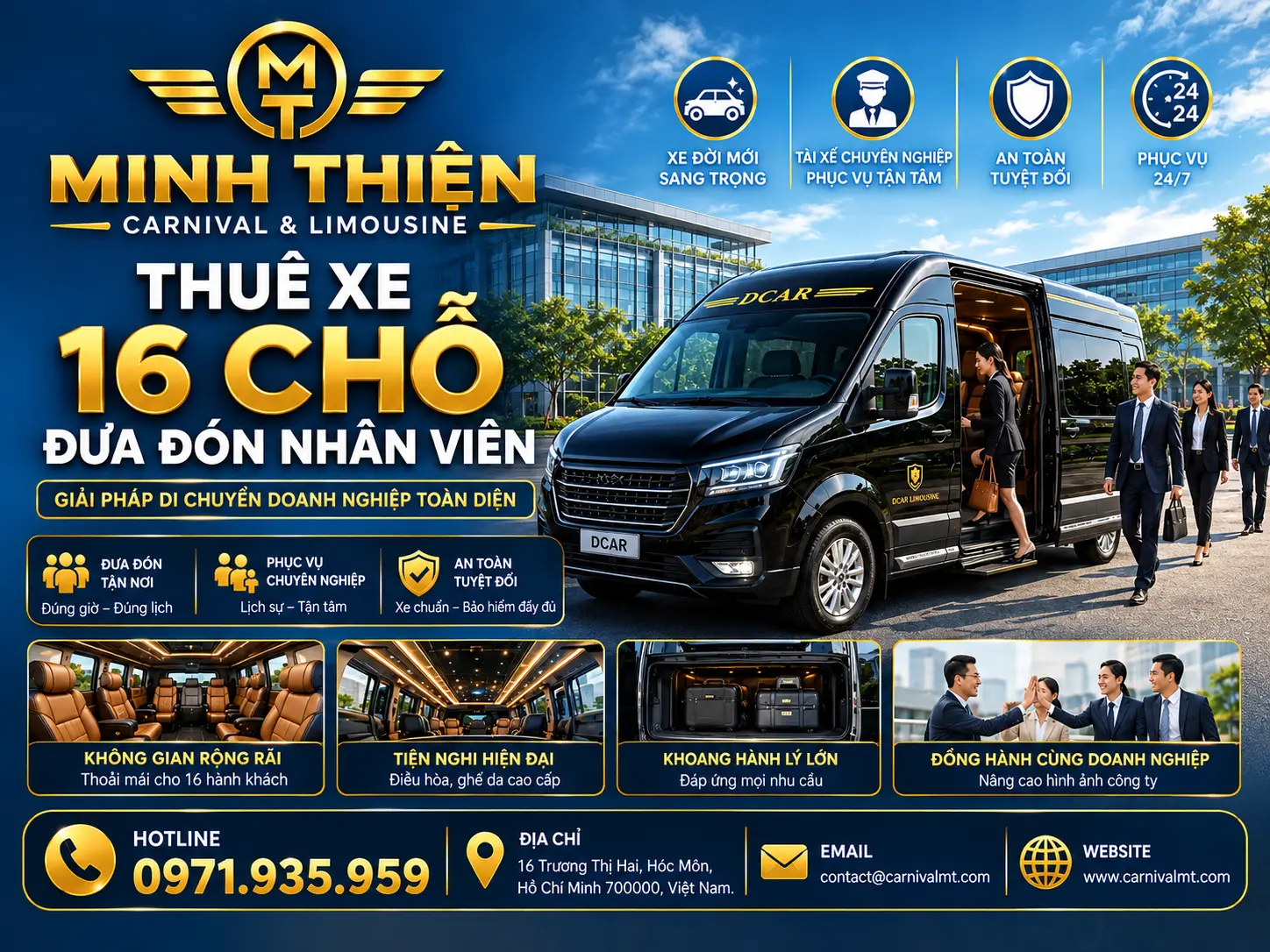 THUE-XE-16-CHO-LIMUOSINE-DUA-DON-NHAN-VIEN-NHA-XE-MINH-THIEN car rental